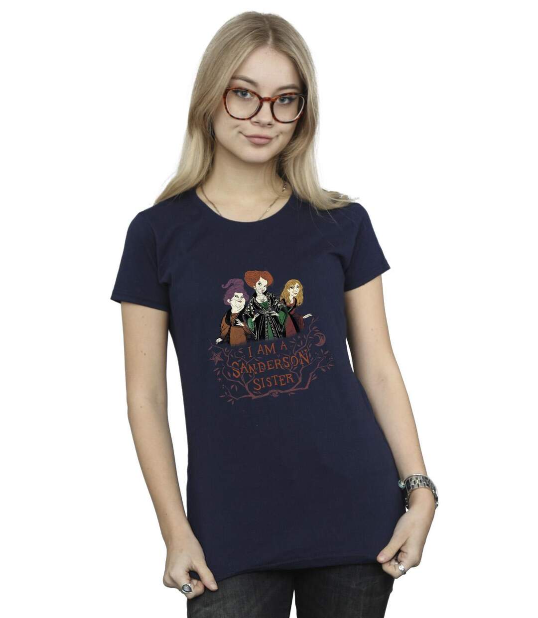 Disney - T-shirt HOCUS POCUS SANDERSON SISTER - Femme (Bleu marine) - UTBI17762-2