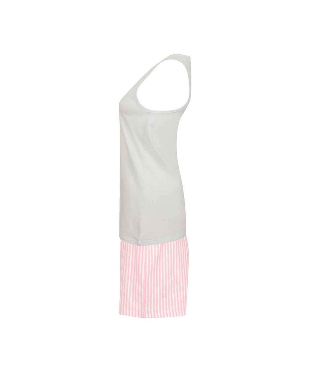 Ensemble De Pyjama Court Femme Blanc Rose Towel City-3
