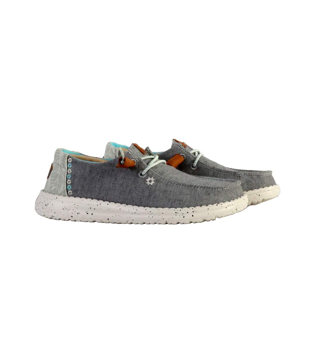 Moccassin à Lacets Hey Dude Wendy Heathered Slub Tropical-3