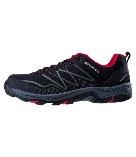 Chaussures De Randonnée Ronn Homme Noir Rouge Foncé Gris Foncé Martes