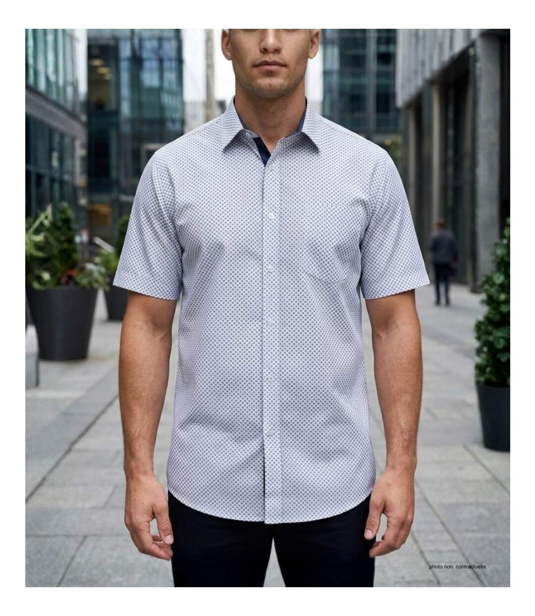 Chemise manches courtes à motifs CH4033-5