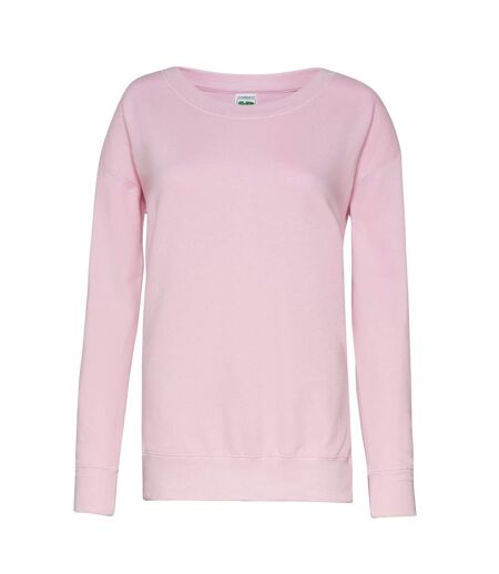 AWDis Hoods Womens/Ladies Girlie Fashion Sweatshirt (Baby Pink)