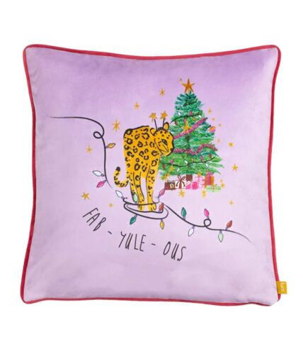 Furn Purrfect Fabyuleous Throw Pillow Cover (Lilac/Pink) (One Size) - UTRV2752