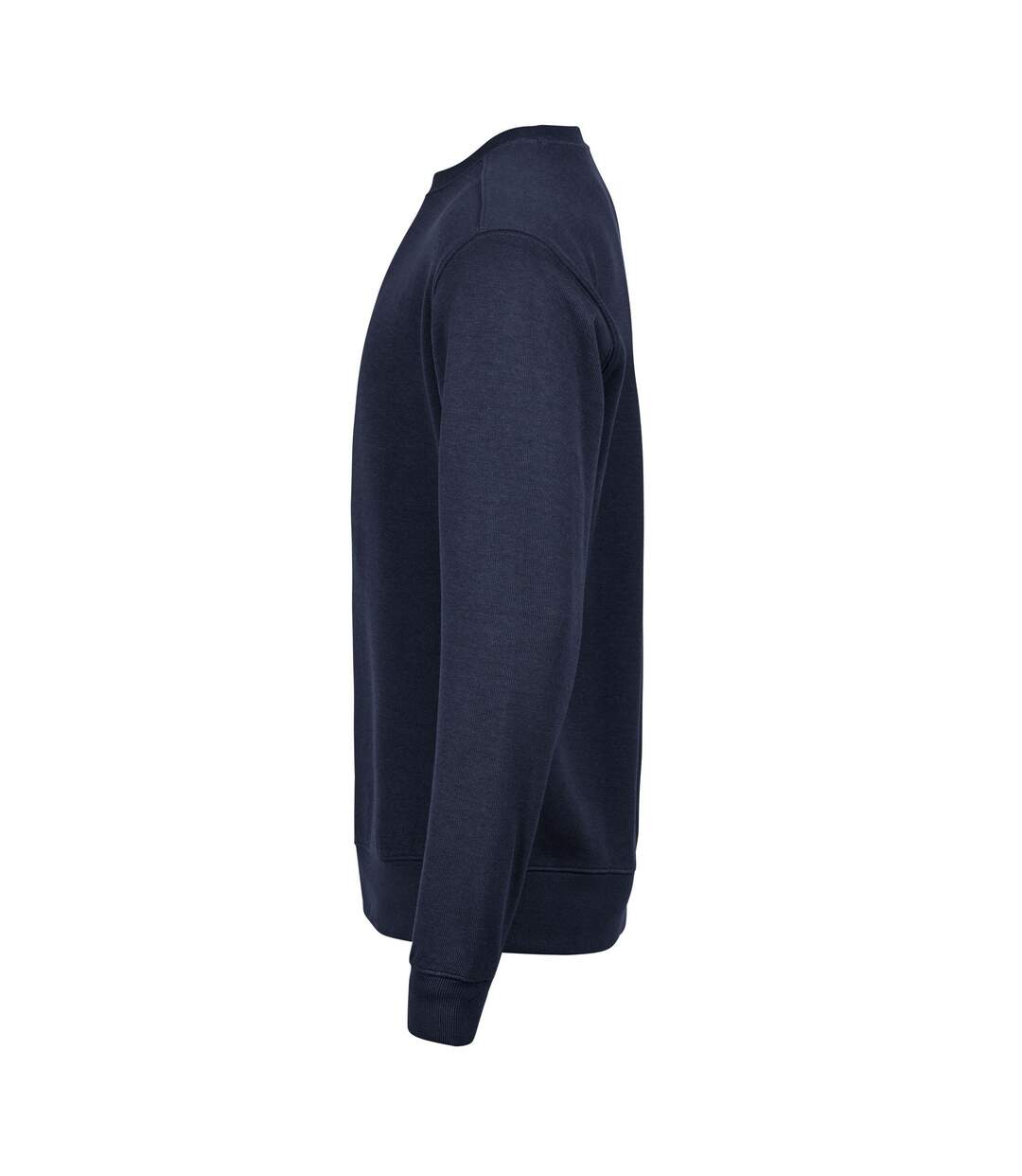 Mens Ribbed Interlock Crew Neck Sweatshirt Navy Tee Jays-3