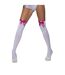 Bas autofixants femme blanc/fuchsia Smiffys-2