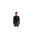 Mens Dotted Point Collar Long-sleeved Shirt Dark Blue Boss-1