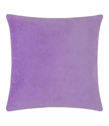 Paoletti Mentera Velvet Floral Throw Pillow Cover (Lilac/Coral) (50cm x 50cm)