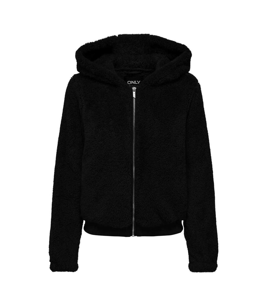 Womens/ladies Newanna Teddy Fleece Jacket Black Only-2