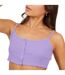 Womens/ladies Rib Knit Crop Top Deep Lilac Brave Soul-1