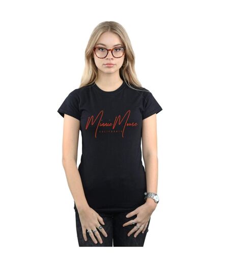 Disney T-shirt en coton californien Mickey Mouse Femme/Femme (Noir) - UTBI31966