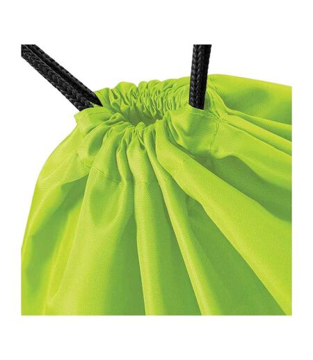 Budget Drawstring Bag One Size Lime Bagbase