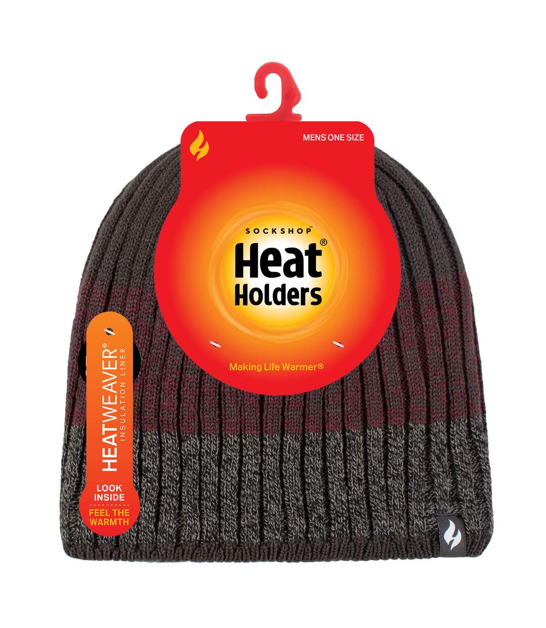 Bonnet d'hiver à rayures thermiques pour hommes