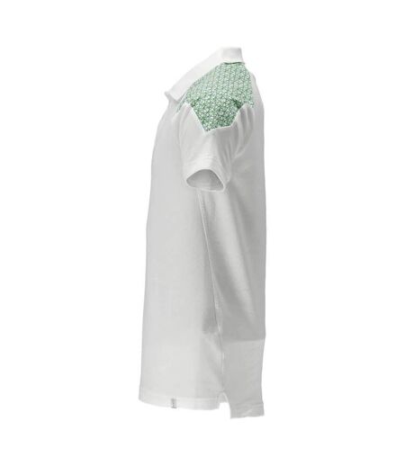 Polo Food & Care Homme Blanc Vert Gazon Mascot
