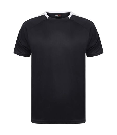 Finden & Hales Unisex Adult Team T-Shirt (Black/White) - UTRW8321