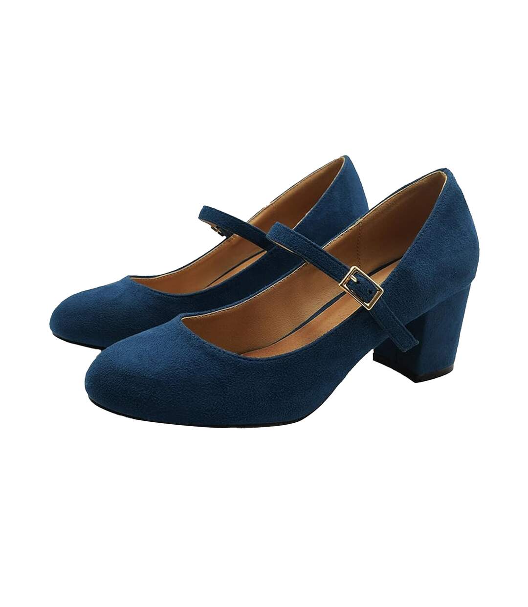 Chaussures Larges Mary Jane Araceli Femme Bleu Marine Where´s That From-4