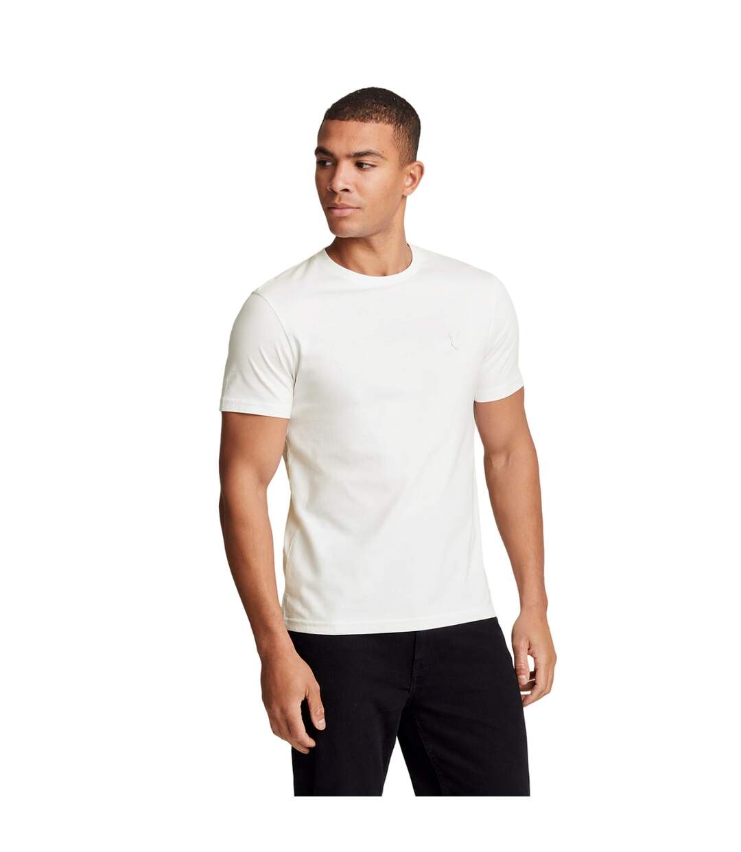 T-shirt uni pour hommes blanc Lyle & Scott-1