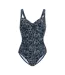 Maillot De Bain 1 Pièce Motif/style Floral Sakari Tummy Control Femme Bleu Marine Regatta-2