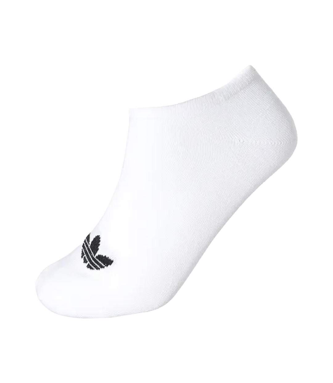 x6 paires de chaussettes blanches/noir homme adidas trefoil liner 6-2