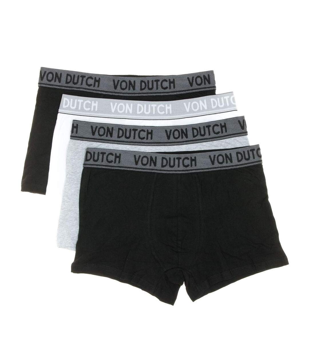 X4 Boxers Homme Blanc/Gris/Noir Von Dutch ORIAS - L-2