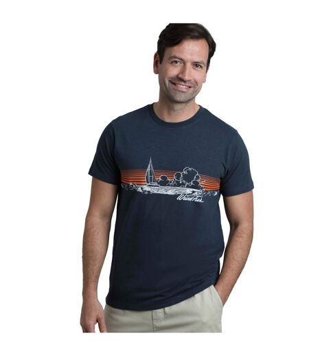 Mens nautical sky printed t-shirt navy Weird Fish