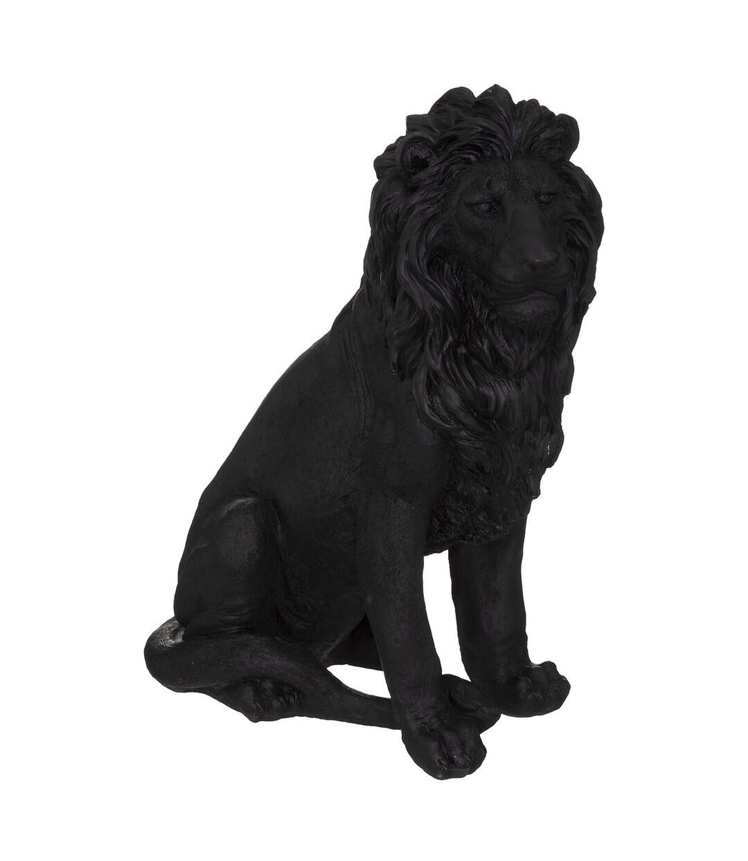 Lion en résine pour extérieur - Gris anthracite-1