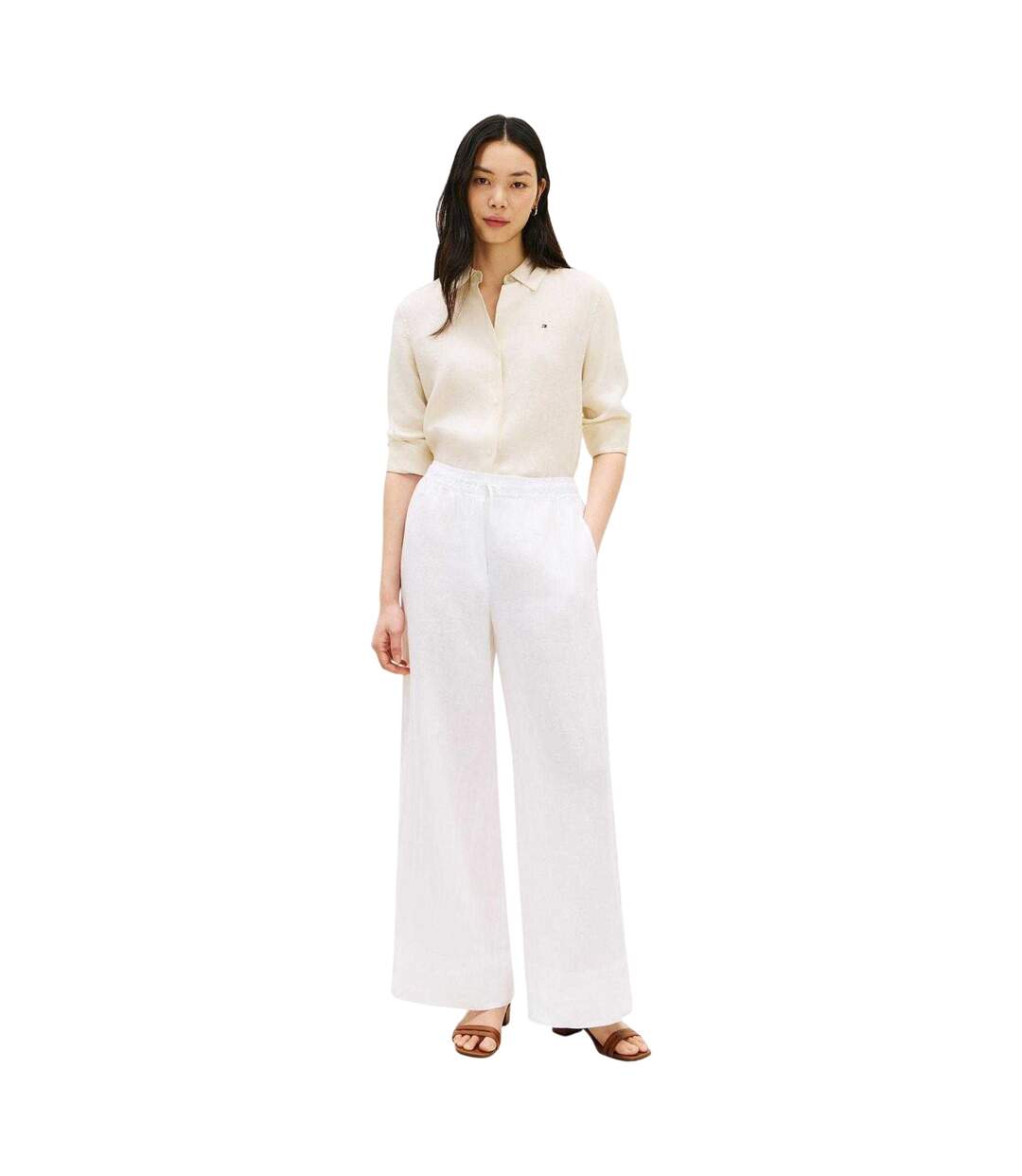 Pantalon Femme Blanc Tommy Hilfiger-1