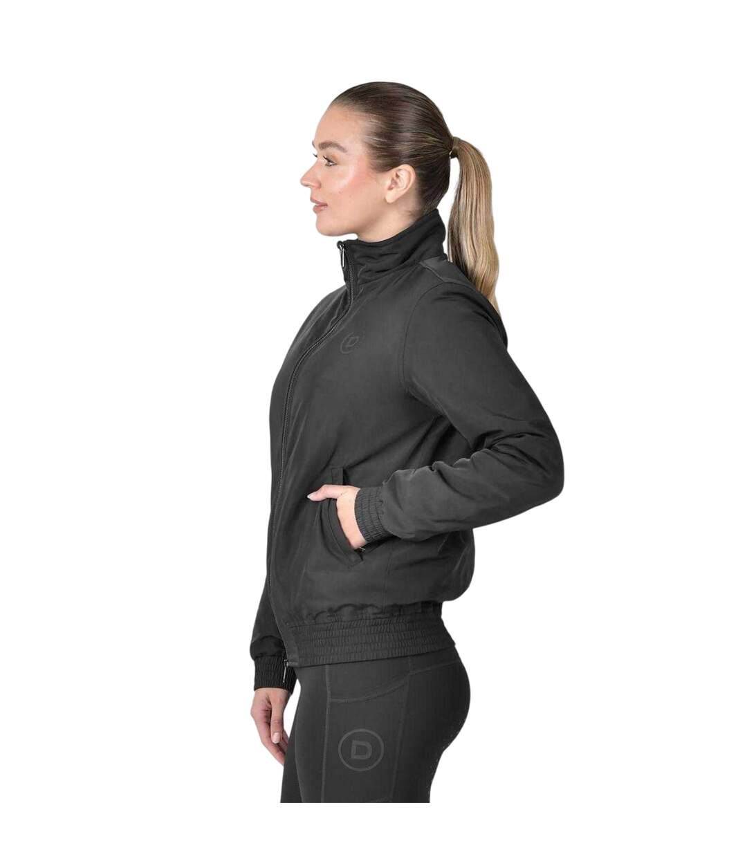 Womens/ladies Team Full Zip Blouson Jacket Black Dublin-3