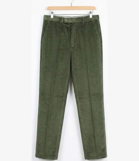 CHALLENGER FELIX1 — Pantalon velours vert foncé : l'élégance confortable au quotidien