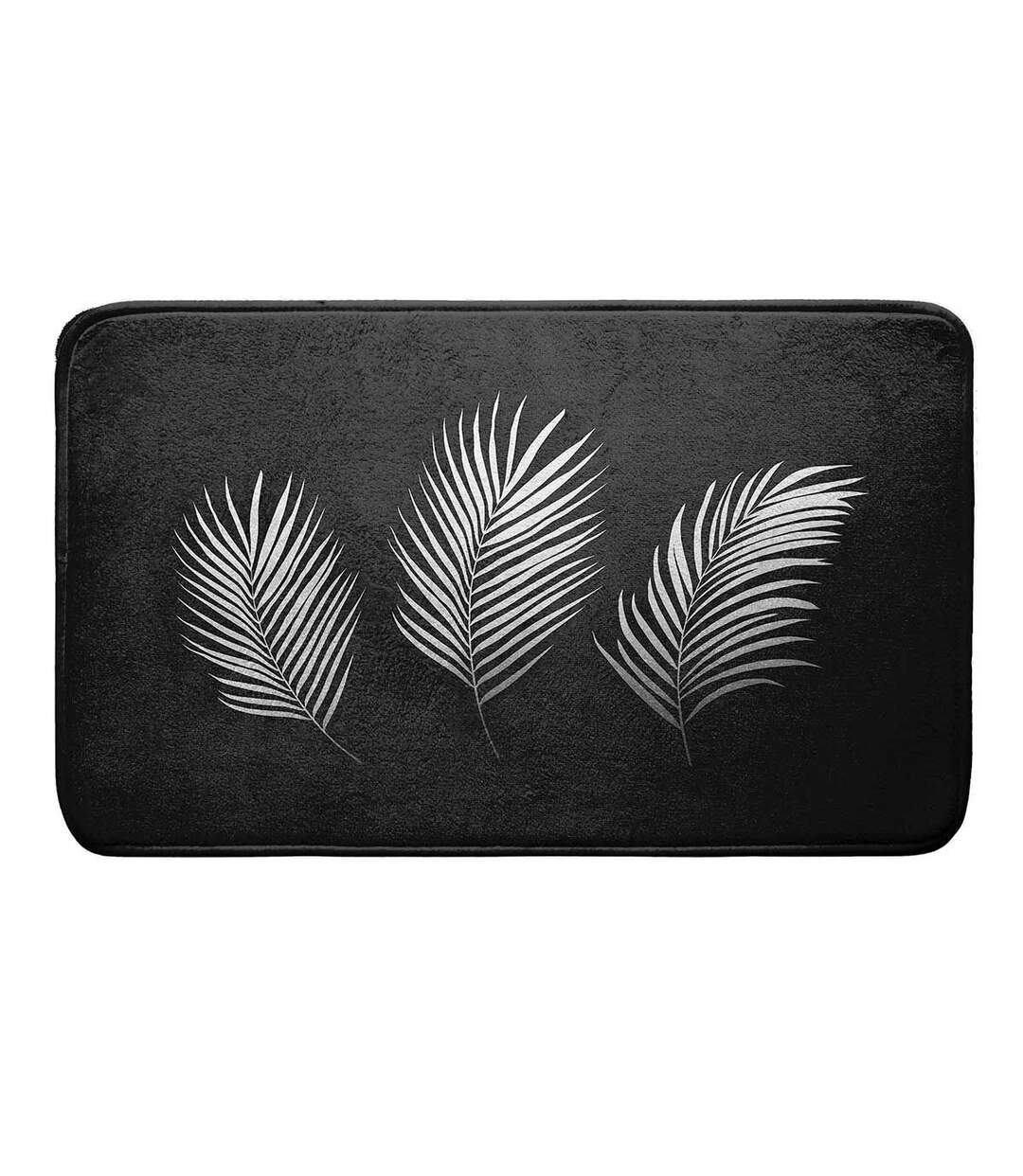 Tapis de Bain Imprimé Orbella 45x75cm Noir & Argent-1