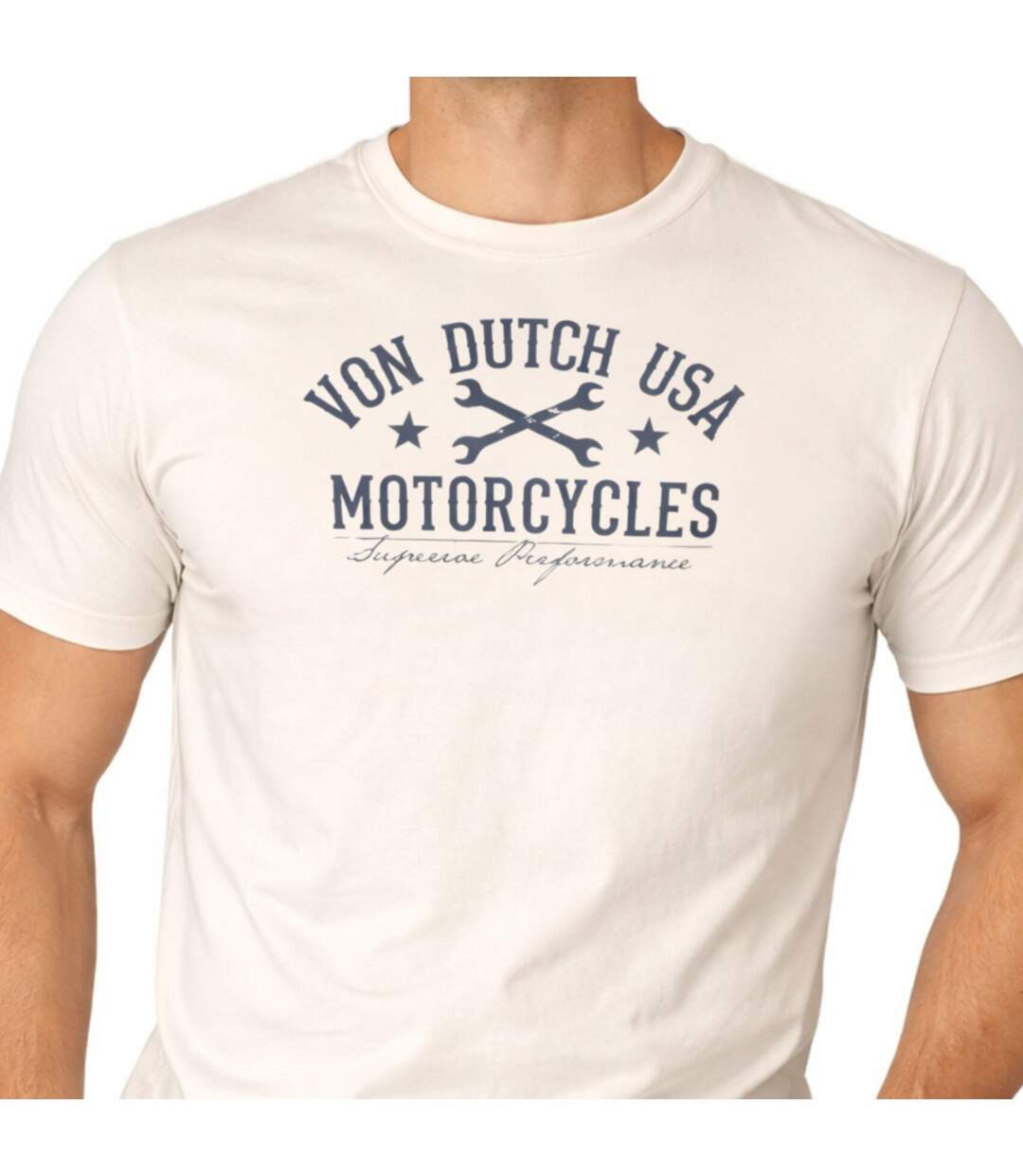 T-shirt homme col rond en jersey 140grm imprimé devant Log5 Vondutch-2