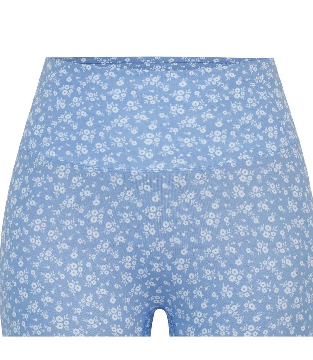 Womens/ladies High Waist Cycling Shorts Blue Miso-3