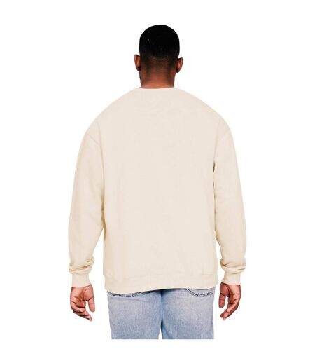 Mens Ringspun Cotton Oversized Sweatshirt Ecru Casual Classics