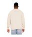 Mens Ringspun Cotton Oversized Sweatshirt Ecru Casual Classics-2