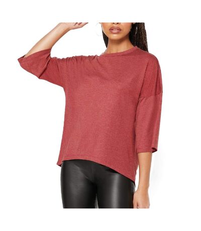 T-Shirt rouge femme Jacqueline de Yong Gabriella 3/4 Top - S