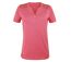Tee-shirt femme MAYFLOWER TEEF4011A rose : la légèreté du coton flammé au style romantique-1
