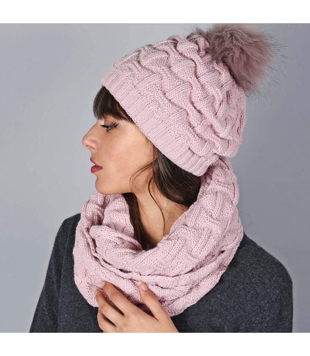 Snood et bonnet Nora  - Fabriqué en UE-2