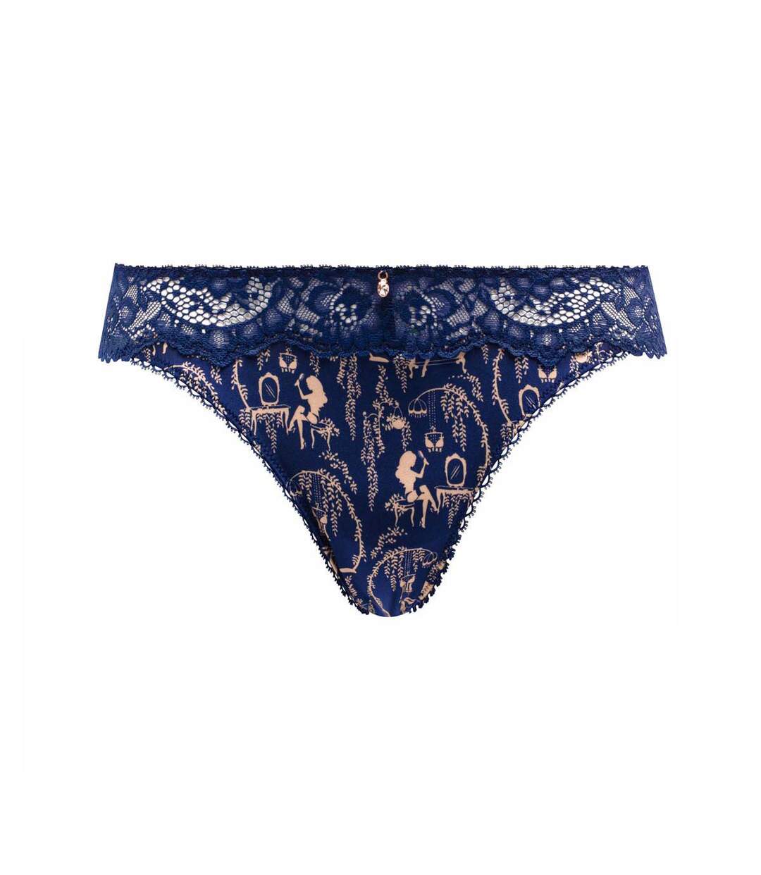 Tanga bleu marine Haute Couture-1