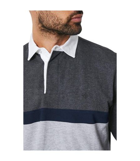 Mens leo rugby shirt dark grey Maine