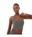 Womens/ladies Sophie Habboo Ribbed Sculpting Sports Bra Light Khaki USA Pro-4