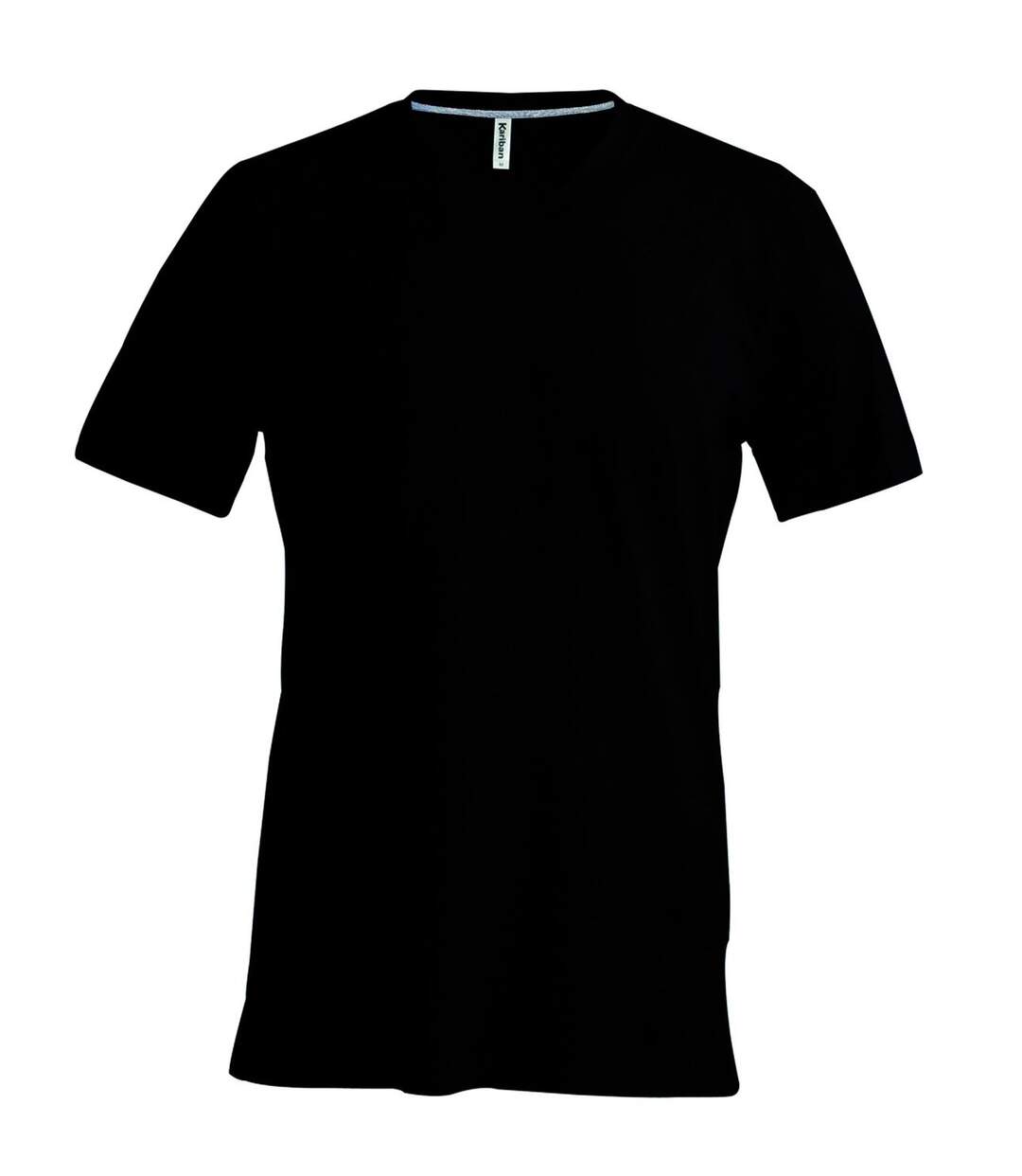 T-shirt manches courtes col V - K357 - noir - homme