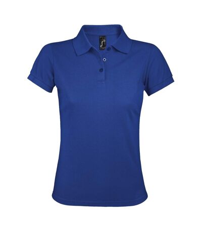 SOLs Womens/Ladies Prime Pique Polo Shirt (Royal Blue)
