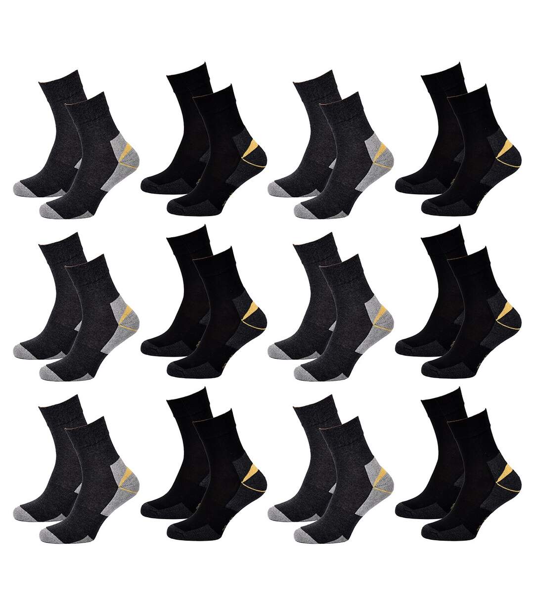 Chaussettes de Travail TRACTO pour Homme Résistance et Qualité Pro Pack de 12 Paires 2504 BOUCLETTE-2