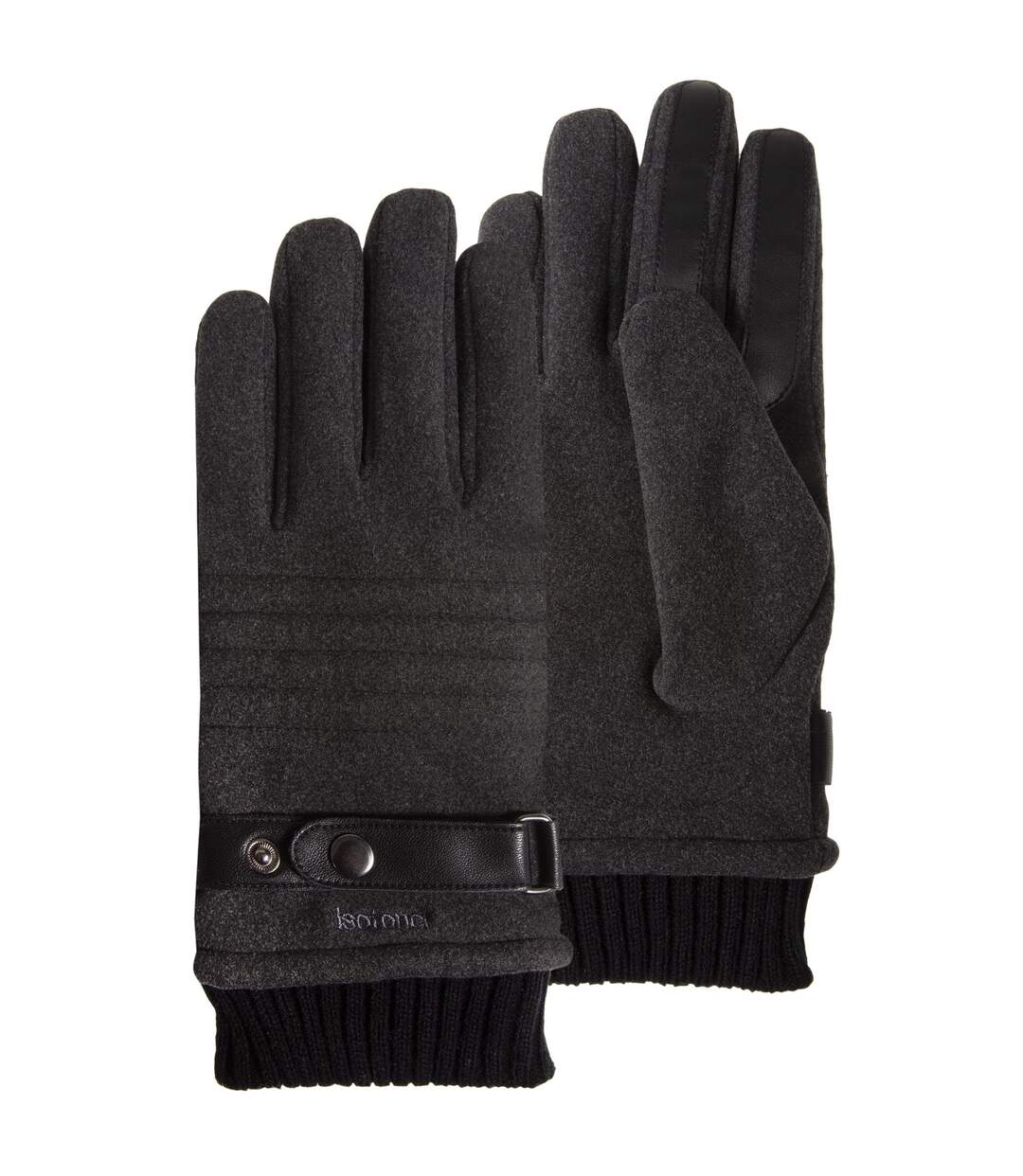 Isotoner Gants homme tatciles, chauds, doublés en imitation micro-fourrure-2