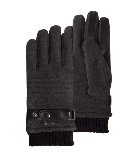 Isotoner Gants homme tatciles, chauds, doublés en imitation micro-fourrure