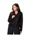 Womens/ladies Suedette Bonded Biker Jacket Black Principles-2