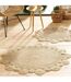 Tapis Déco Rond en Jute Cordou 120cm Naturel-4