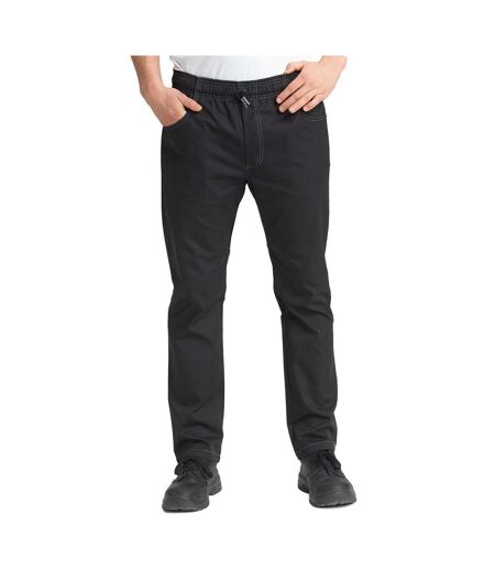 Pantalon de cuisinier anti-froissement unisexe noir Le Chef