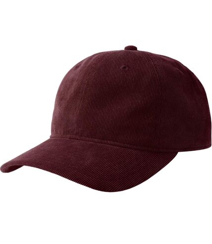 Atlantis Unisex Adult Creep S Corduroy Recycled Baseball Cap (Burgundy)