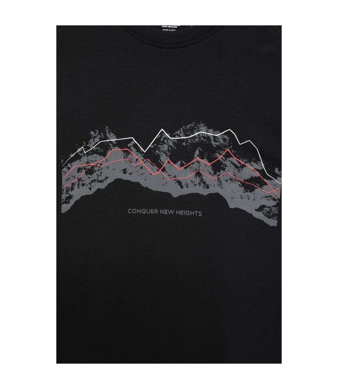 Mountain Warehouse Mens Tech Mountains Natural T-Shirt (Black)