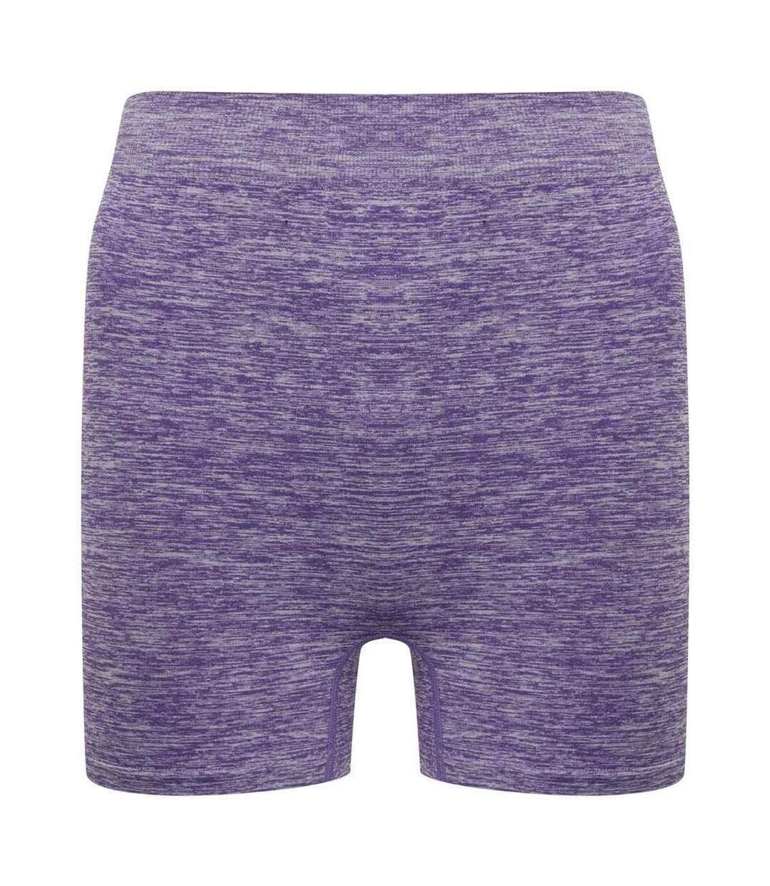 Short décontracté femme violet chiné Tombo-1